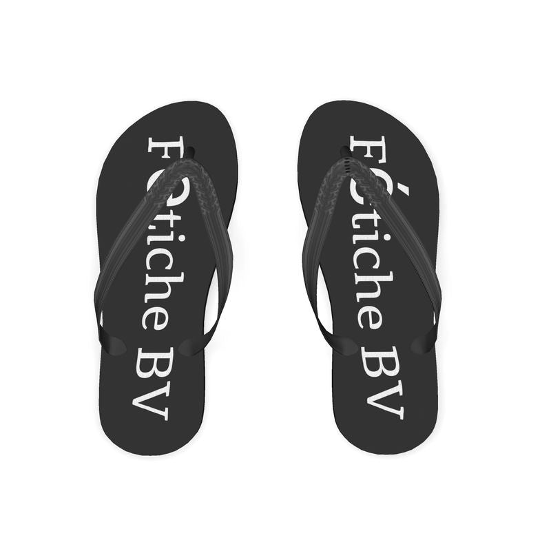 FÉTICHE BV Black Signature Unisex Flip Flops