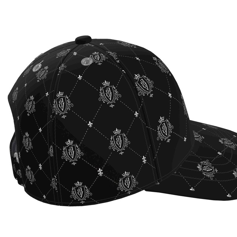 FBV Monogram  Silk Satin Cap- Noir