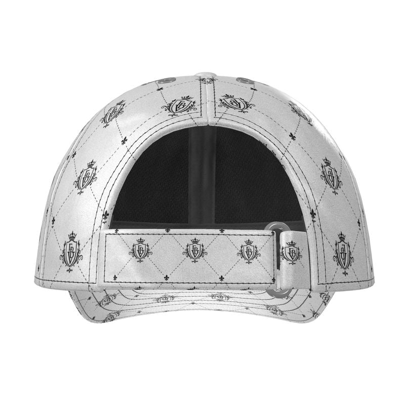 FBV Monogram Silk Satin Cap- Blanc
