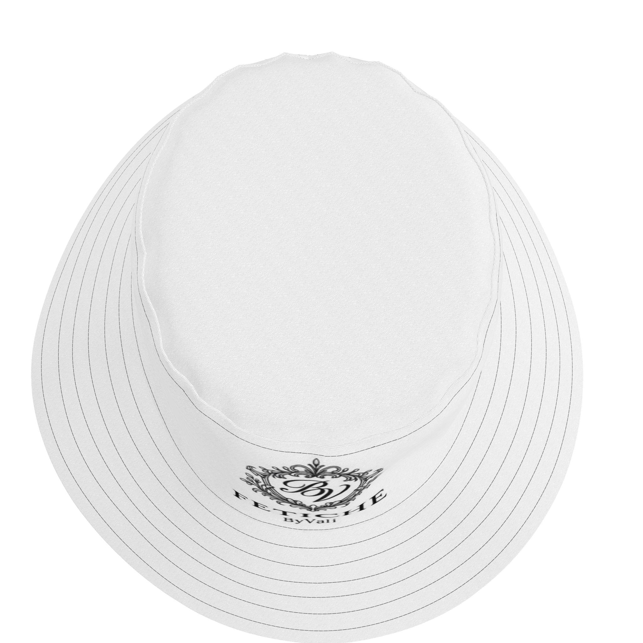 The Heritage Crest Bucket Hat- Blanc