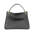 The Heritage Striped Signature Slouch Bag — Noir