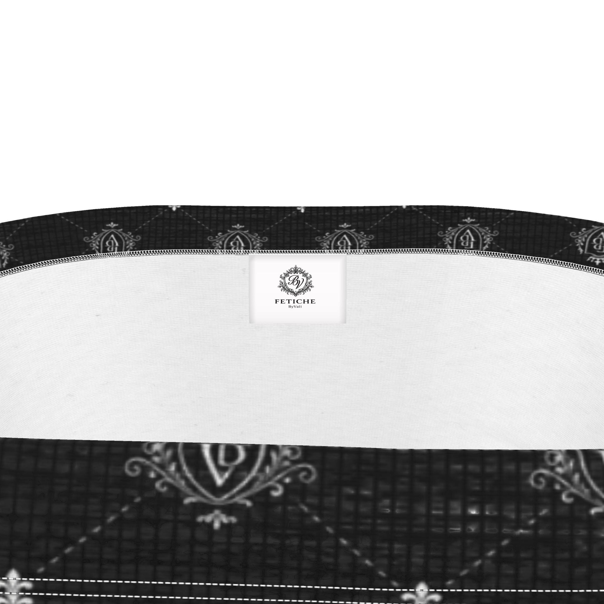 FBV Monogram Strapless Swimsuit — Noir