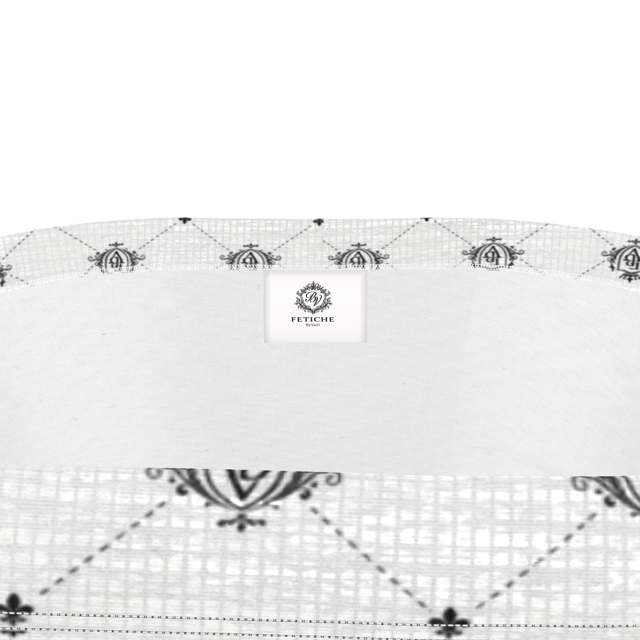FBV Monogram Strapless Swimsuit — Blanc