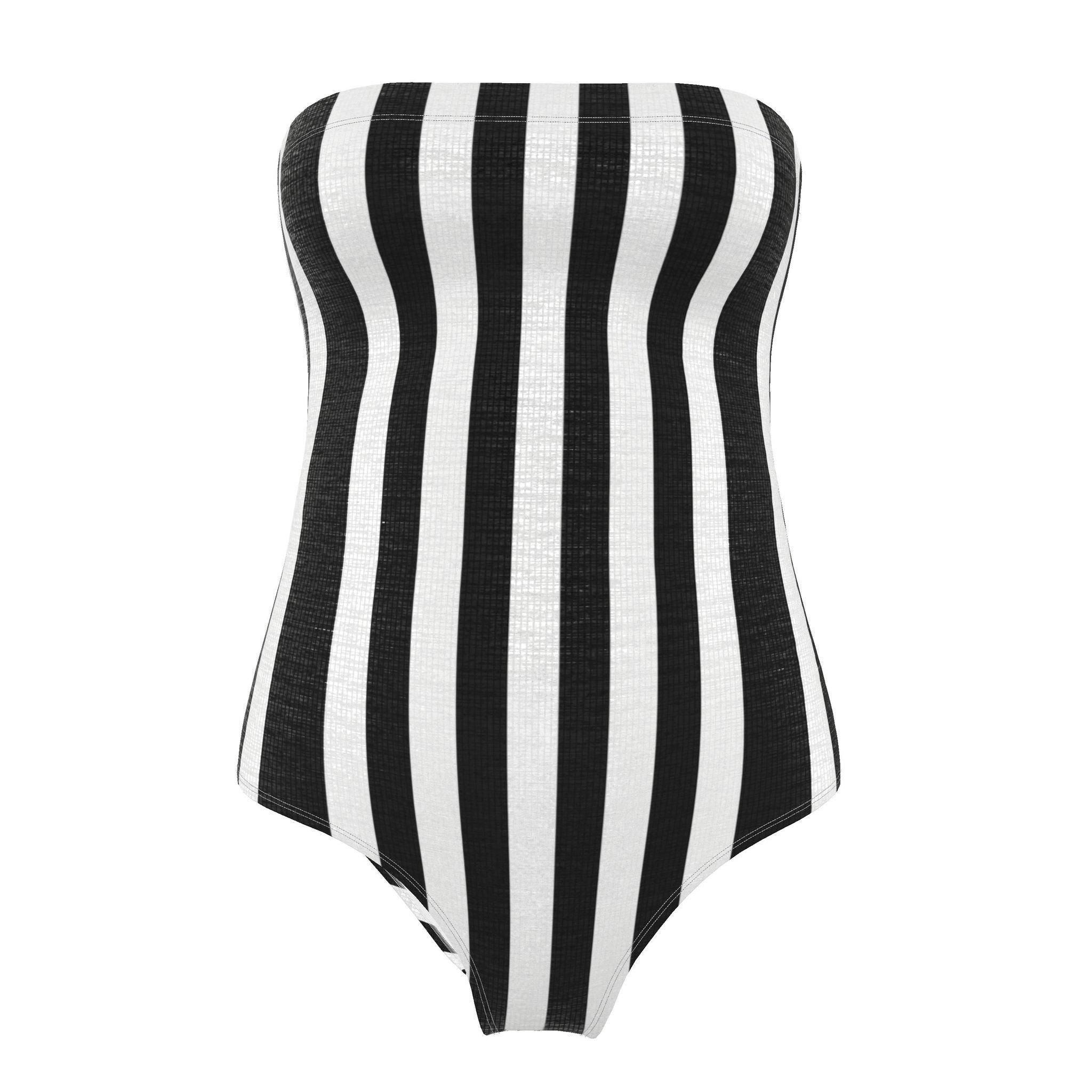 The Heritage Stripe Strapless One-Piece Swimsuit
