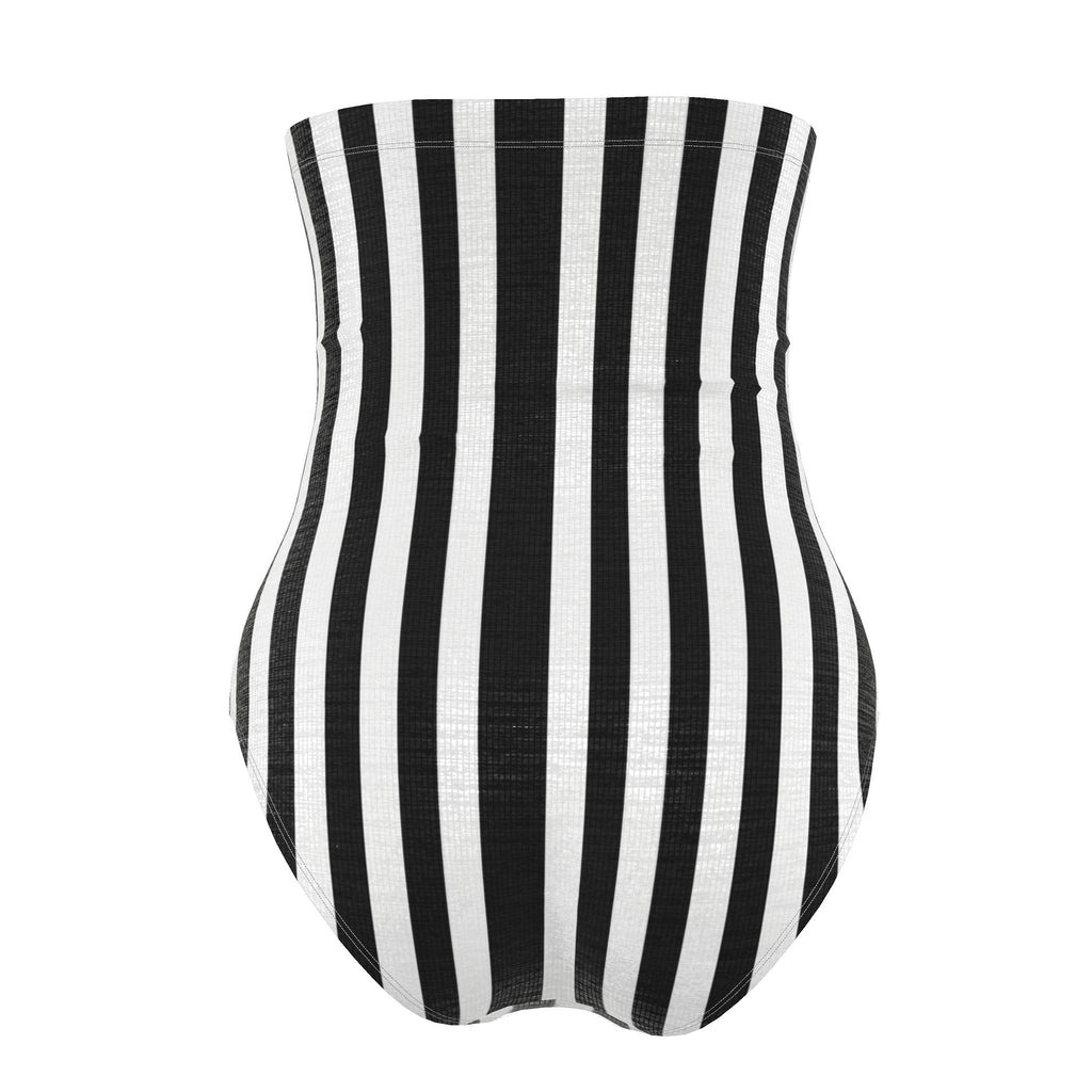 The Heritage Stripe Strapless One-Piece Swimsuit