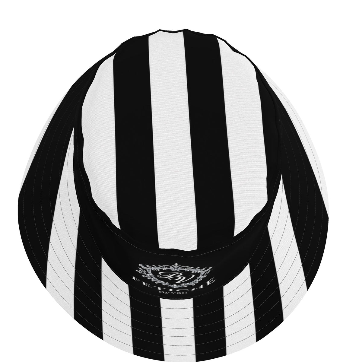 The Heritage Stripe Bucket Hat- Noir
