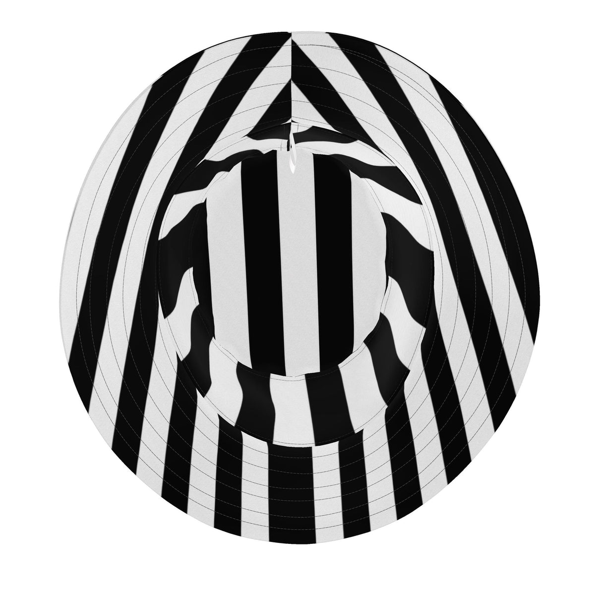 The Heritage Stripe Bucket Hat- Noir
