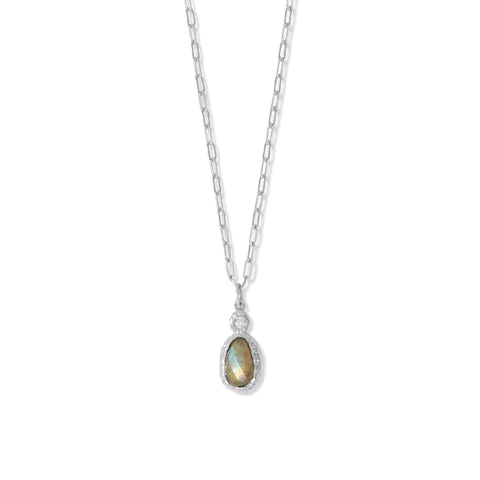 Oval Labradorite Necklace