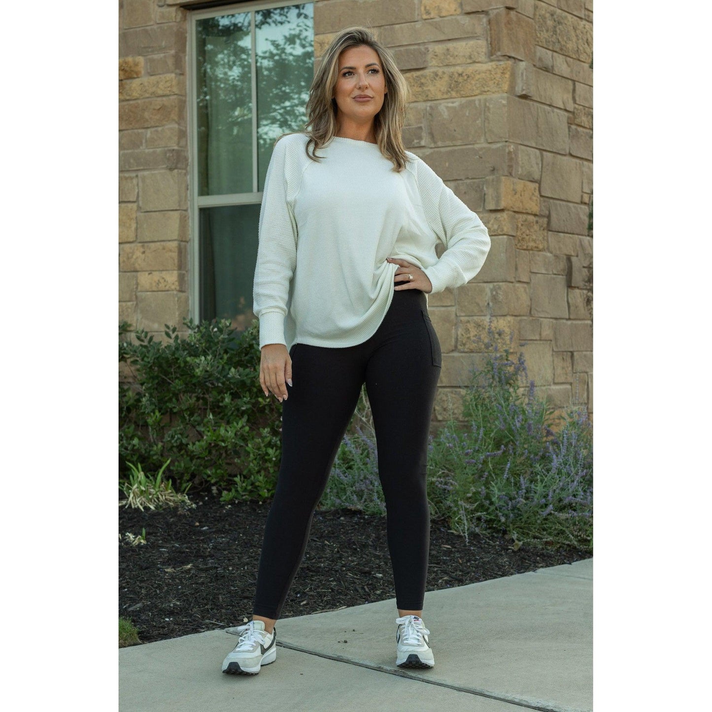 Ready to Ship | Black FLEECE Full Length Leggings with Pockets