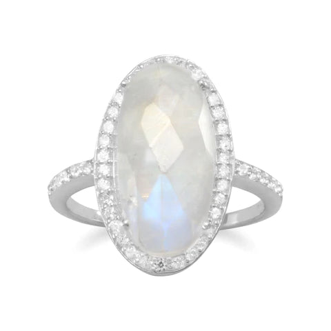 Gorgeous Rainbow Moonstone Ring