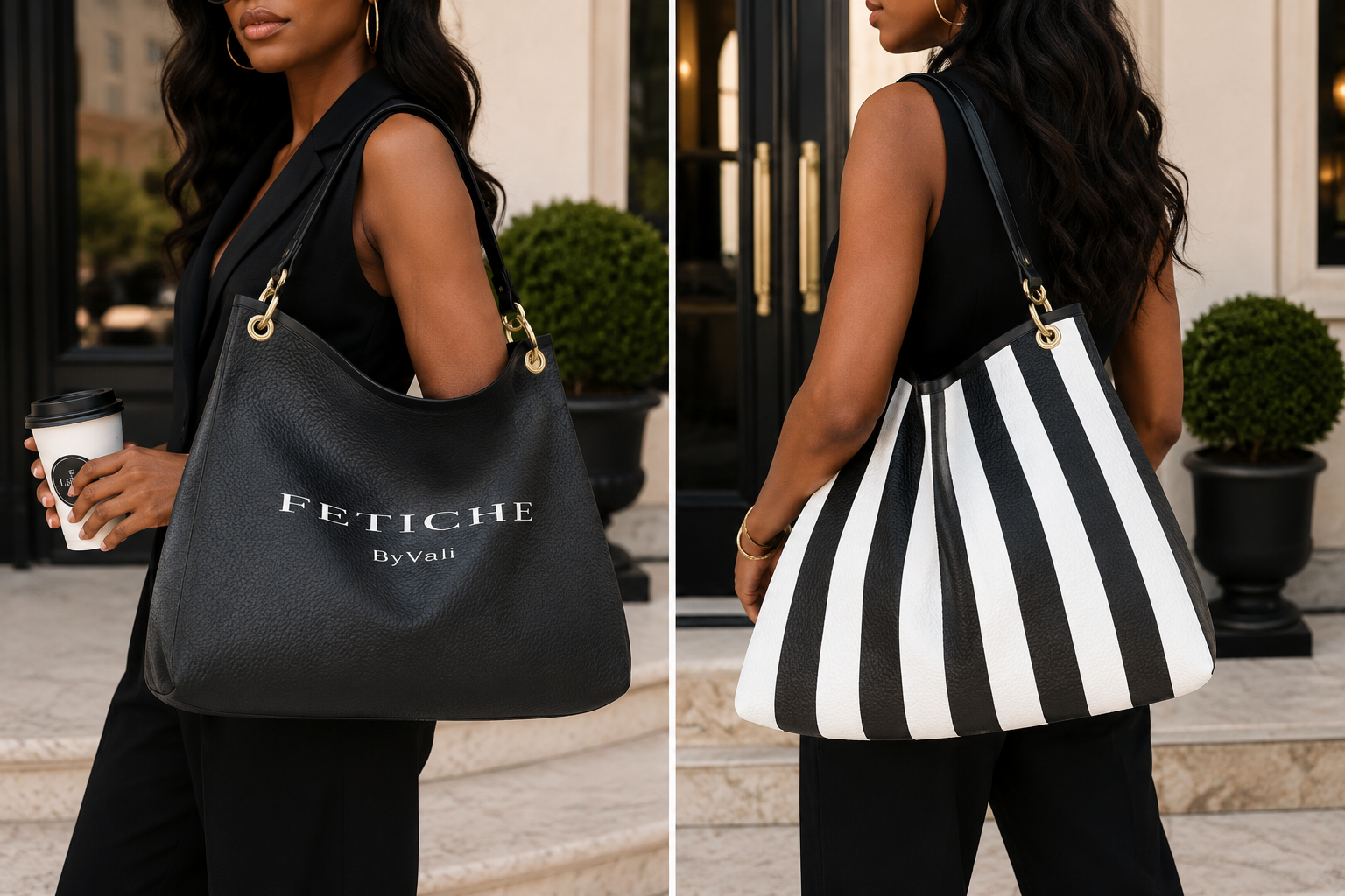 The Heritage Signature  Stripe Slouch Bag