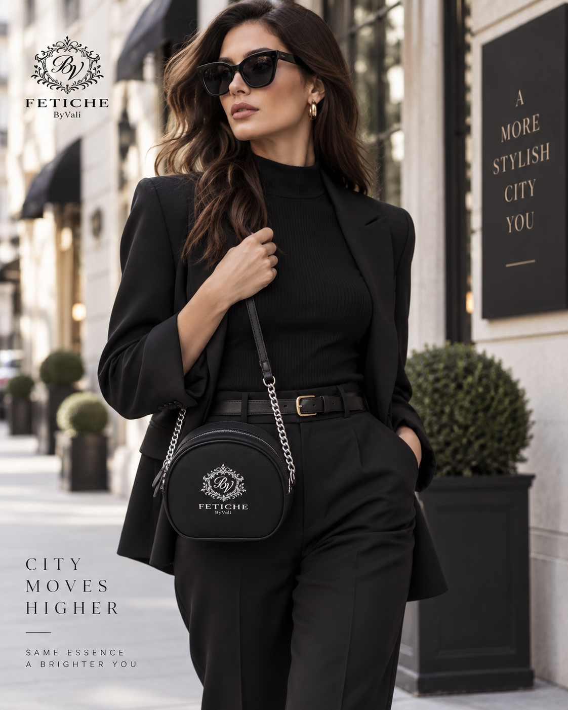 FETICHE ByVali Round  Box Bag - Noir
