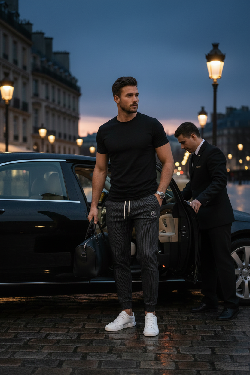 FBV Tracksuit Bottoms — Noir | City Series, Chauffeur Arrival
