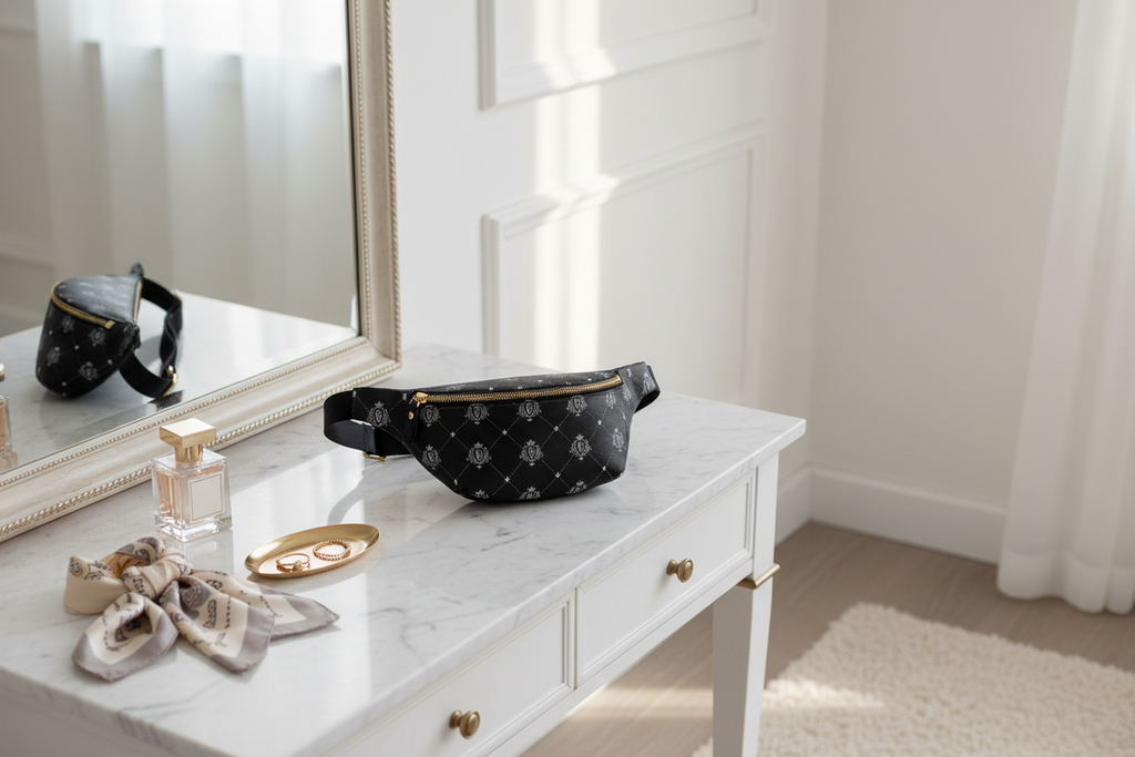 The Maison Series — Dressing Room, Noir belt bag lifestyle