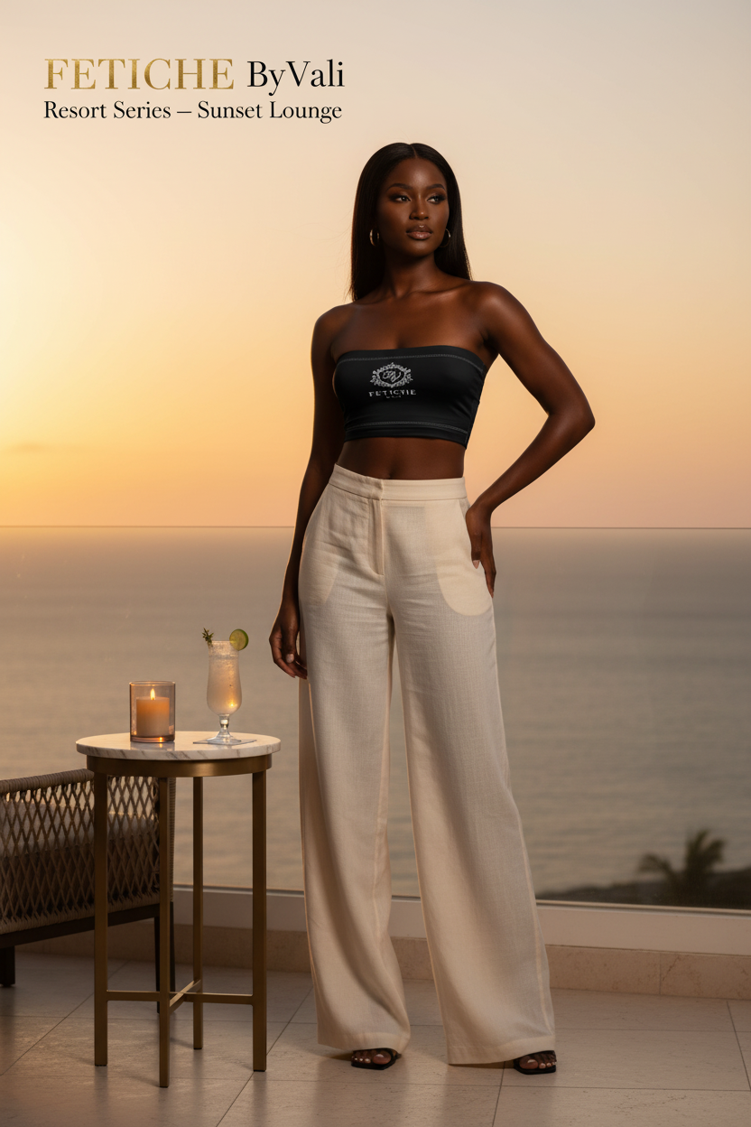 The Heritage Stripe Bandeau Noir — Resort Series, Sunset Lounge — FETICHE ByVali