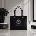 The Heritage Crest Mini Tote — Noir