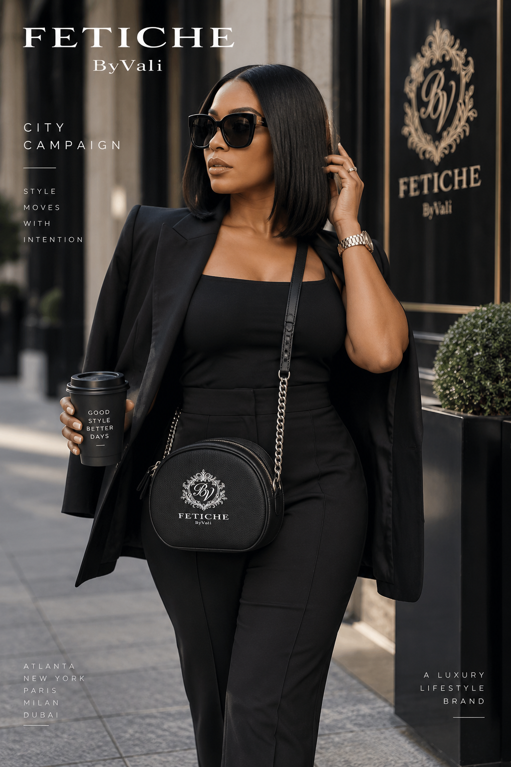 FETICHE ByVali Round  Box Bag - Noir