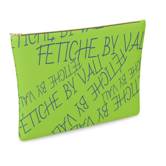 FÉTICHE BV  GO HARD LEATHER CLUTCH (LIME GREEN)