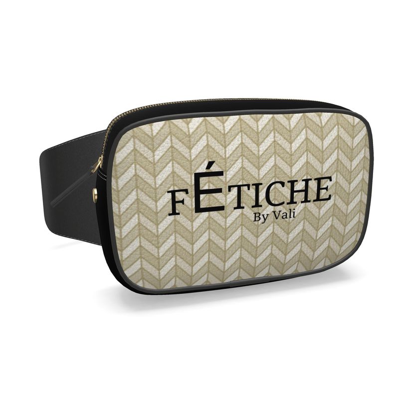 FÉTICHE BV  Cache Luxe  Leather Belt Bag (Black Trim)